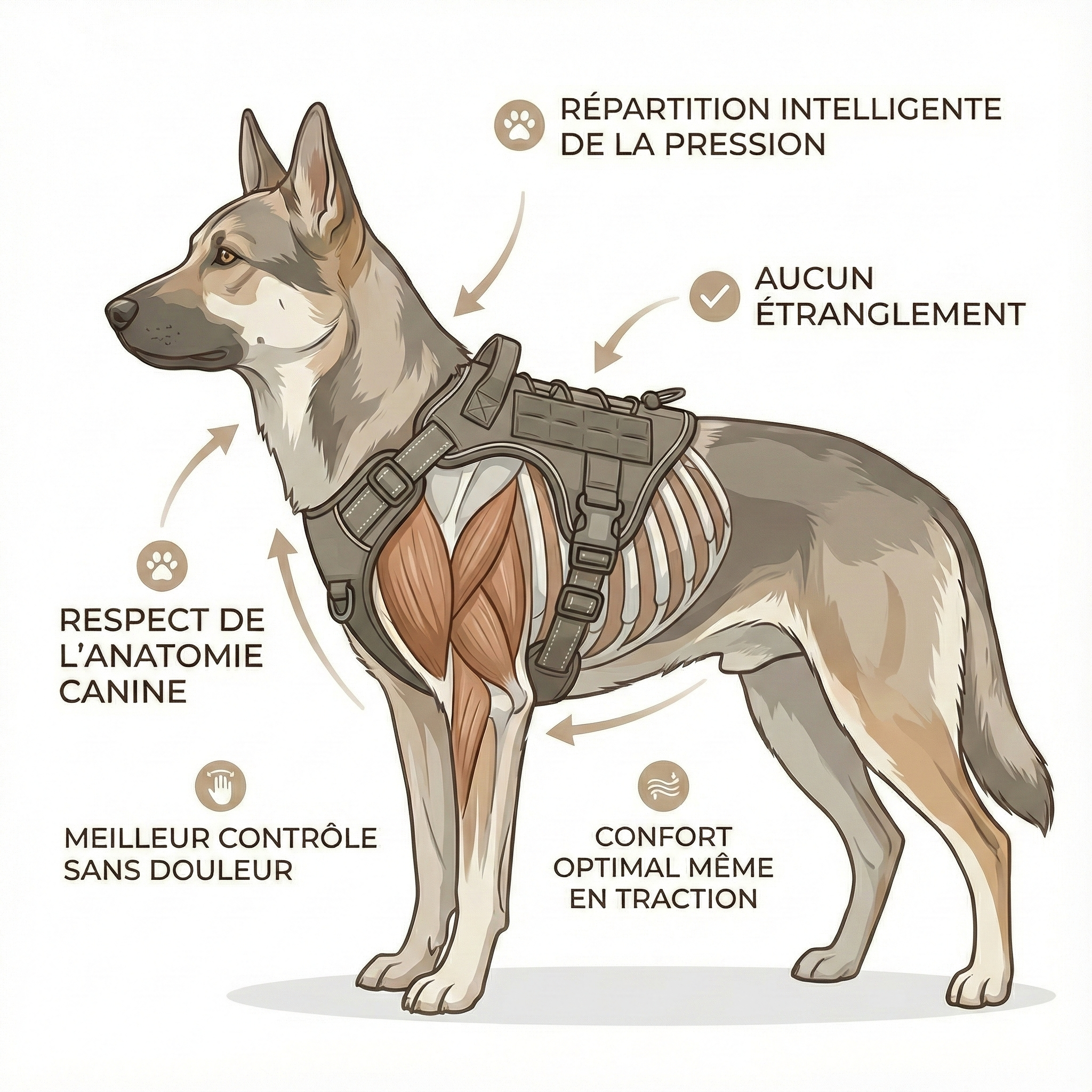 KANOS™ — Harnais Hybride Anti‑Traction